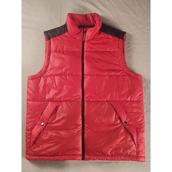 Alpine Design Other - Alpine Design Men’s Puffer Vest Large Red Black Insulated Zip Front Outdoor